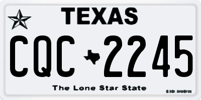 TX license plate CQC2245