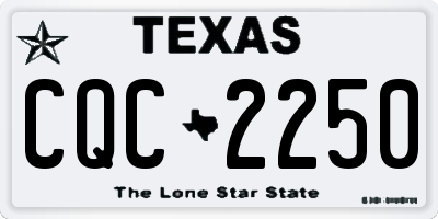 TX license plate CQC2250