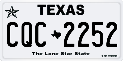 TX license plate CQC2252