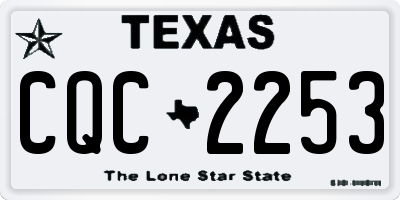 TX license plate CQC2253