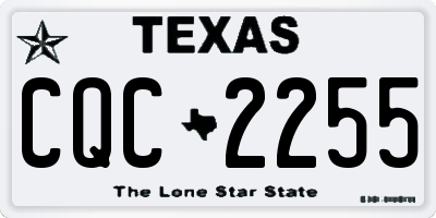 TX license plate CQC2255