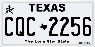 TX license plate CQC2256