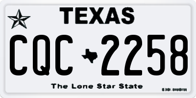 TX license plate CQC2258