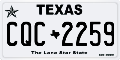 TX license plate CQC2259
