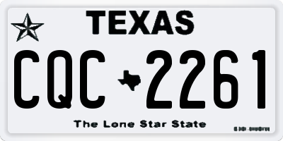 TX license plate CQC2261