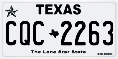 TX license plate CQC2263