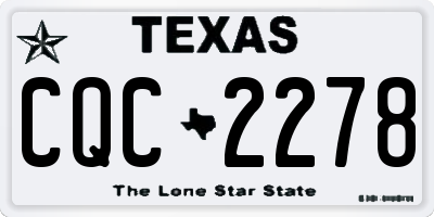 TX license plate CQC2278