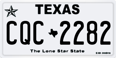 TX license plate CQC2282