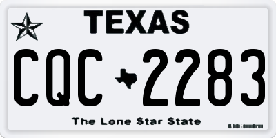 TX license plate CQC2283