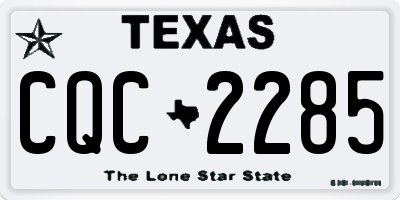 TX license plate CQC2285
