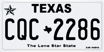 TX license plate CQC2286