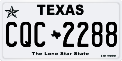 TX license plate CQC2288