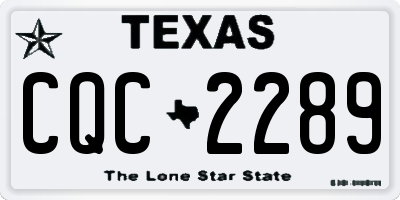 TX license plate CQC2289