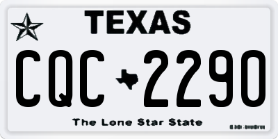 TX license plate CQC2290