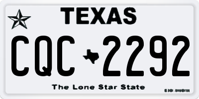 TX license plate CQC2292