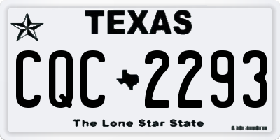 TX license plate CQC2293