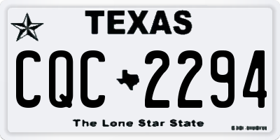 TX license plate CQC2294