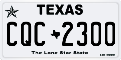 TX license plate CQC2300