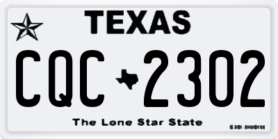 TX license plate CQC2302