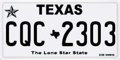 TX license plate CQC2303