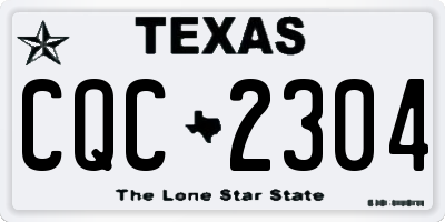 TX license plate CQC2304