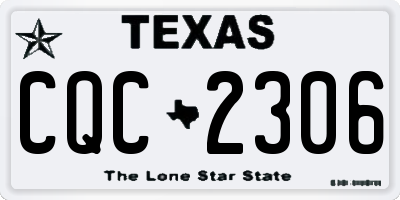TX license plate CQC2306