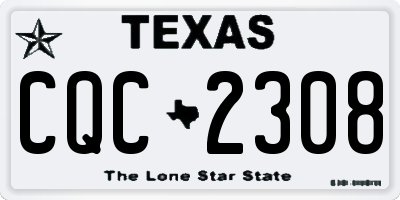 TX license plate CQC2308
