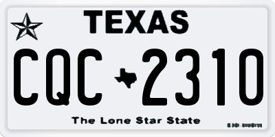 TX license plate CQC2310