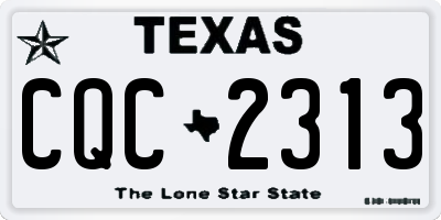 TX license plate CQC2313