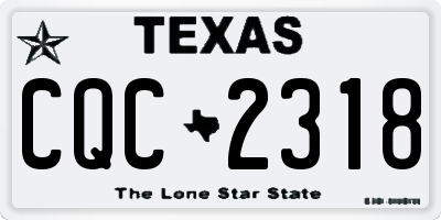 TX license plate CQC2318