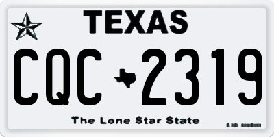 TX license plate CQC2319