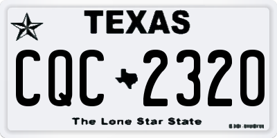 TX license plate CQC2320