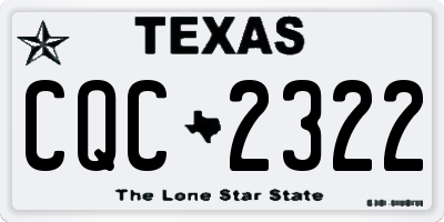 TX license plate CQC2322