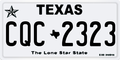 TX license plate CQC2323