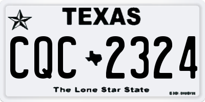 TX license plate CQC2324