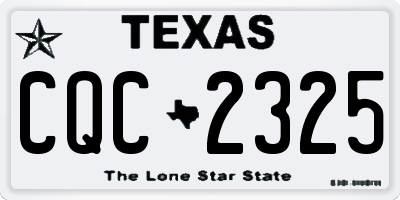 TX license plate CQC2325