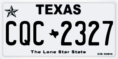 TX license plate CQC2327