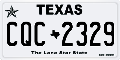 TX license plate CQC2329