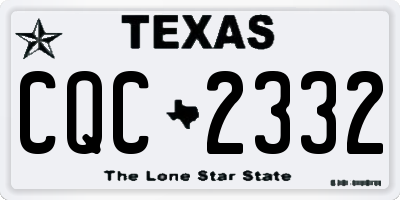 TX license plate CQC2332