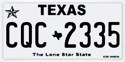 TX license plate CQC2335