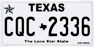 TX license plate CQC2336