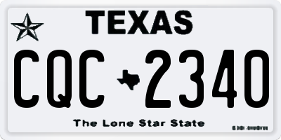 TX license plate CQC2340
