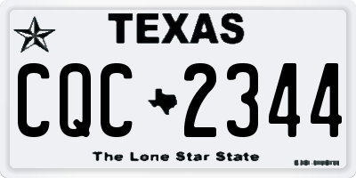 TX license plate CQC2344