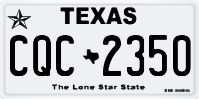 TX license plate CQC2350