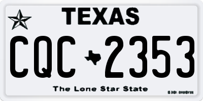 TX license plate CQC2353