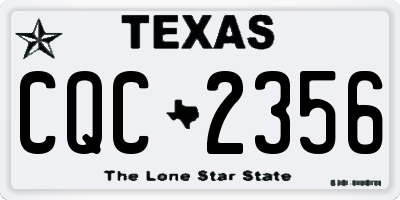 TX license plate CQC2356