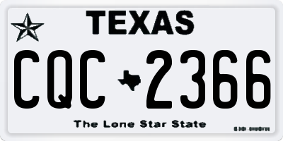 TX license plate CQC2366