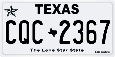 TX license plate CQC2367