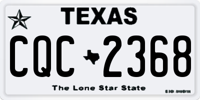 TX license plate CQC2368