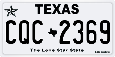 TX license plate CQC2369